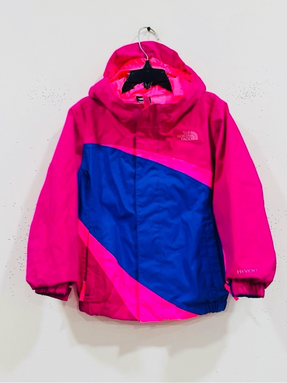 The North Face Toddler Girls Mountain View Jacket Pink Blue HyVent Size 4T